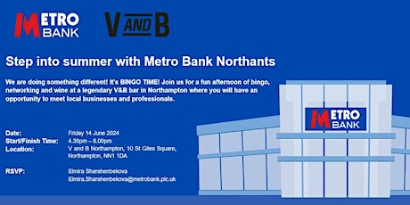 Step into summer with Metro Bank Northants