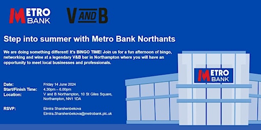 Imagen principal de Step into summer with Metro Bank Northants