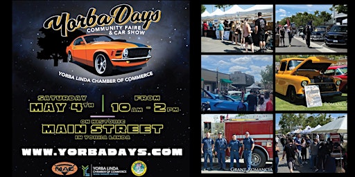 Hauptbild für Yorba Days Car Show & Vendor Faire - Main Street Yorba Linda