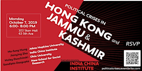 Political Crises In Hong Kong and Jammu & Kashmir primary image