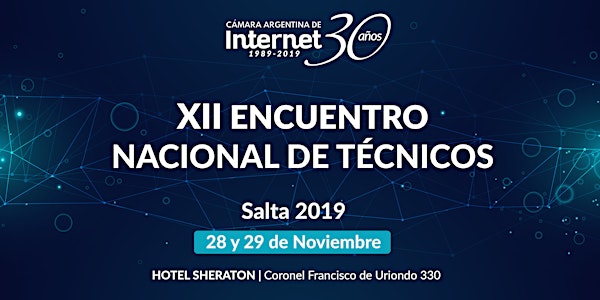 XII ENCUENTRO NACIONAL DE TÉCNICOS 28 y 29 de Noviembre