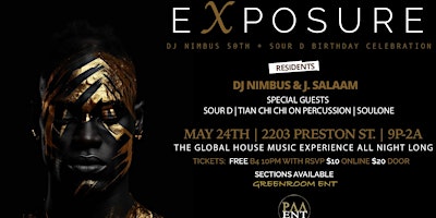 Imagem principal do evento Exposure - dj NIMBUS 50th + Sour D Bday Celebration
