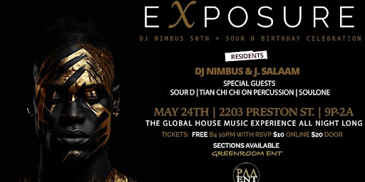 Imagem principal do evento Exposure - dj NIMBUS 50th + Sour D Bday Celebration