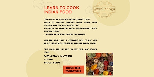 Indian Food Cooking Class primary image
