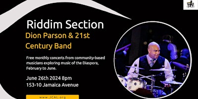 Imagem principal do evento Riddim Section Presents: Dion Parson & 21st Century Band