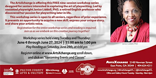 Playwriting Workshop For Seniors primary image