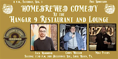 Homebrewed Comedy at the Hangar 9 Restaurant and Lounge primary image