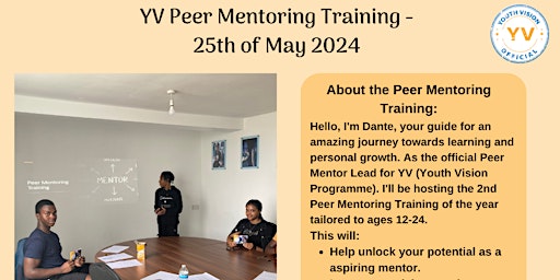 Imagem principal do evento YV Peer Mentoring Training