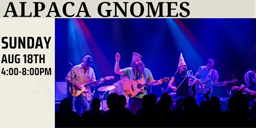 Imagem principal do evento Alpaca Gnomes - Vine and Vibes Summer Concert Series