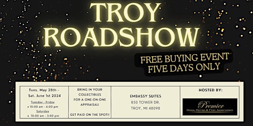Primaire afbeelding van TROY, MI ROADSHOW: Free 5-Day Only Buying Event!