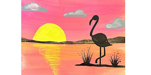 Image principale de Summer Vibes let's have fun painting flamingos!