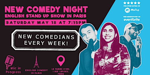Imagem principal de New Comedy Night | English Stand-Up Show in Paris