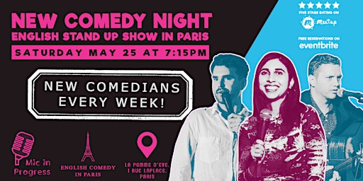 Immagine principale di New Comedy Night | English Stand-Up Show in Paris 