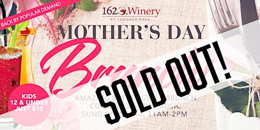 Image principale de Mothers Day Brunch at 1620 Winery (SOLD OUT)