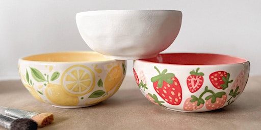 Primaire afbeelding van Pottery Paint Night: Fruit Bowl