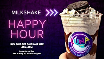 Milkshake Happy Hour At Luna Cereal Bar primary image