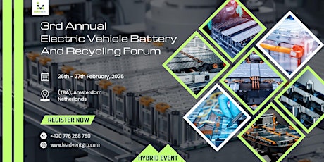 3rd Annual Electric Vehicle Battery And Recycling Forum