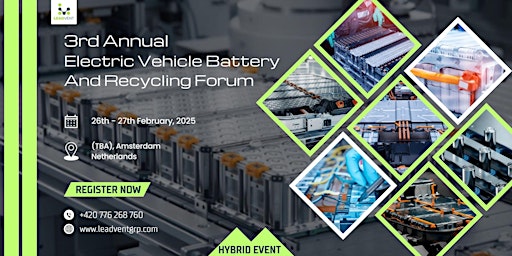 Imagem principal de 3rd Annual Electric Vehicle Battery And Recycling Forum