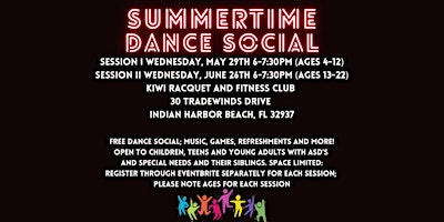 Primaire afbeelding van Summertime Dance Social Ages 13-22