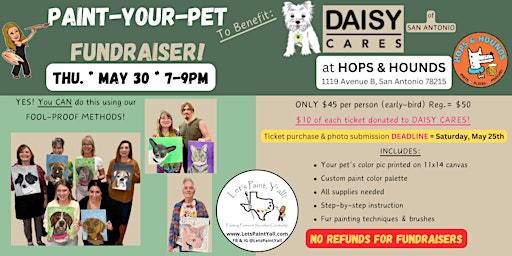 Imagem principal do evento PAINT YOUR PET FUNdraiser for Daisy Cares!
