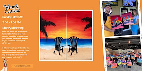 Mom-osa Paint and Sip – Beach Sunset