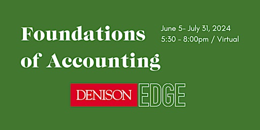 Image principale de Denison Edge Credential Program: Foundations of Accounting