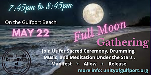 Immagine principale di Full Moon Ceremony on Gulfport Beach 