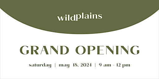 Wild Plains Public Grand Opening primary image