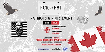 Primaire afbeelding van FCK H8T: Patriots & Pints Event