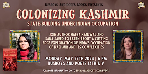 COLONIZING KASHMIR | A Busboys and Poets Books Presentation primary image
