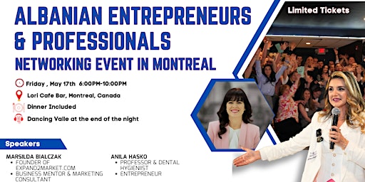 Primaire afbeelding van Albanian Entrepreneurs & Professionals Networking Event in Montreal