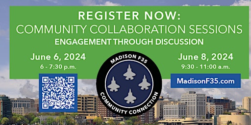 Imagem principal do evento Madison F35 Community Connection - Community Collaboration - Thursday