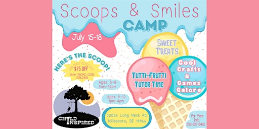 Image principale de Child Inspired's Children's Summer Program:  Ice Cream Theme (Ages 9-12 )