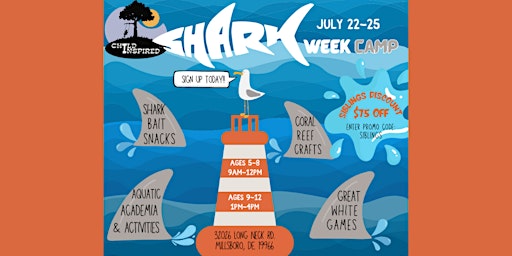 Hauptbild für Child Inspired's Children's Summer Program:  Shark Theme (Ages 5-8 )