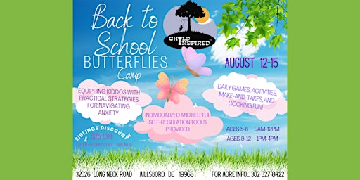 Hauptbild für Children's Summer Program:  Back to School Butterflies (Ages 5-8)