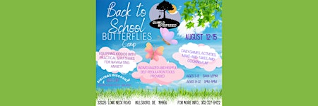 Image principale de Children's Summer Program:  Back to School Butterflies Round 2(Ages 9-12)