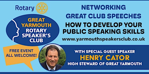 Hauptbild für Great Yarmouth Rotary Speaker’s Club Open Evening 2024