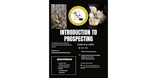 Immagine principale di Introduction to Prospecting, June 8-9, 9am-2pm 