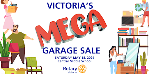 Primaire afbeelding van Rotary Club of Victoria-Harbourside Rotary Mega Garage Sale