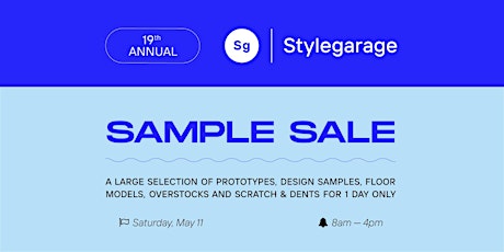 19th Annual Stylegarage Sample Sale