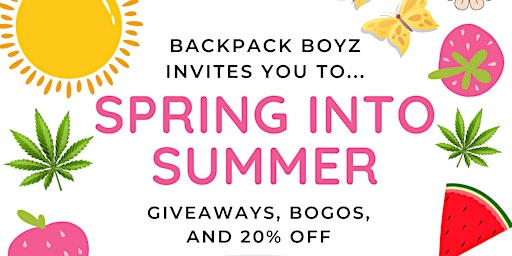 Imagem principal do evento Backpack Boyz Spring into Summer Event