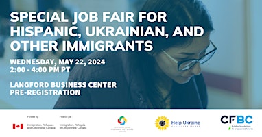 Special Job Fair for Hispanic, Ukrainian, and other immigrants  primärbild