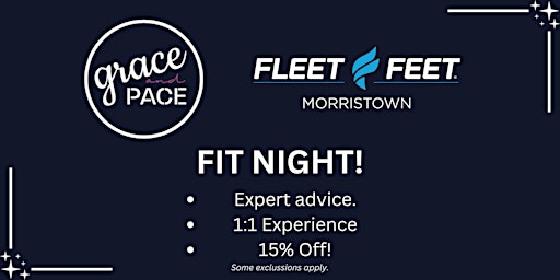 Primaire afbeelding van Fleet Feet Morristown x Grace and Pace Fit Night!