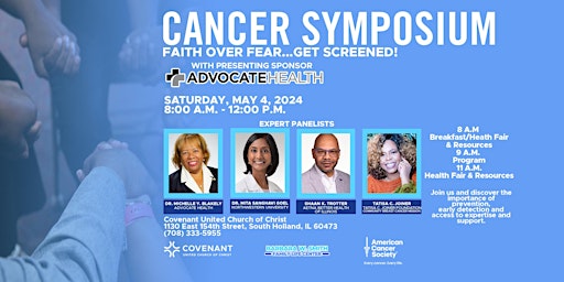 Primaire afbeelding van CANCER SYMPOSIUM -FAITH over FEAR...GET SCREENED!