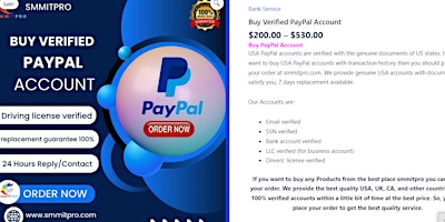 #39 Best Selling Side To Buy  Verified Paypal  Accounts In This Year For Sale New #200 & Old  $250 primary image