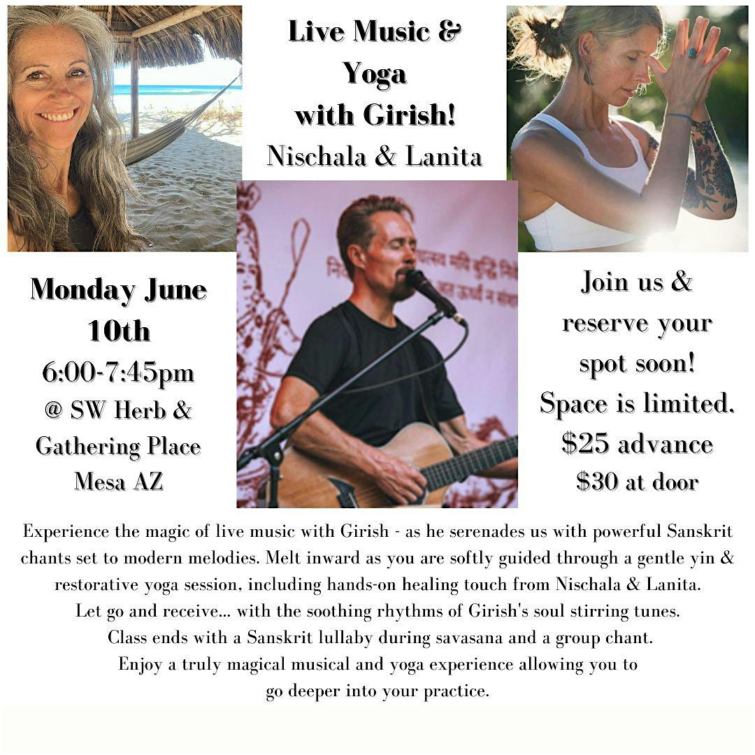 Live Music + Yoga with GIRISH @ SW Herb Shop in MESA on JUNE 10!!