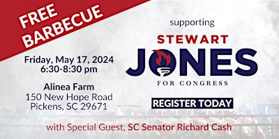 BBQ Supporting Stewart Jones for Congress primary image