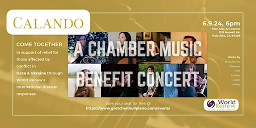 Image principale de Calando: A Chamber Music Benefit Concert