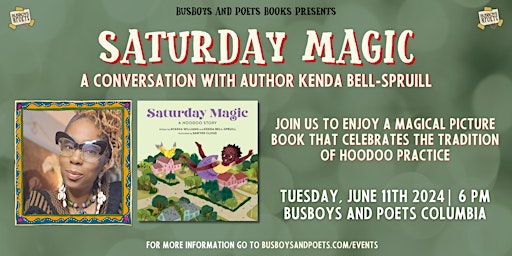 SATURDAY MAGIC | A Busboys and Poets Books Presentation primary image