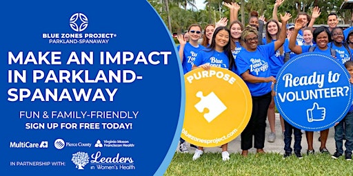 Image principale de Make an Impact in Parkland-Spanaway with Blue Zones Project